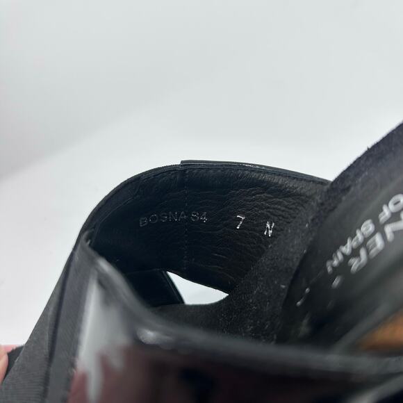 Donald J Pliner Bosna Black Criss-Cross Wedge Slide Sandals Platform Womens 7 - Picture 9 of 11